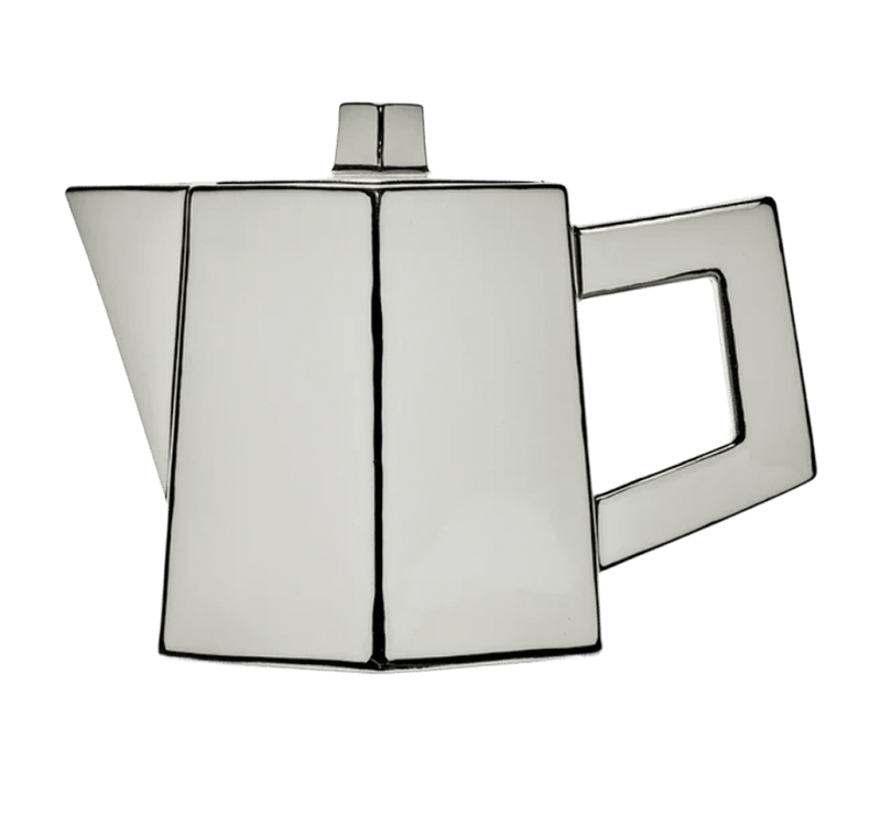 Tea pot white - black Carte Blanche