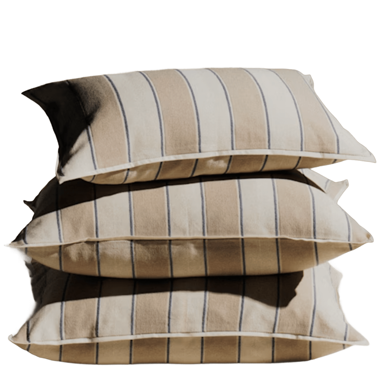kussens Woven Check Cushion – Small Model – Beige and Blue - By The Mood