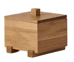 Ferm Living Moku doos Onbehandeld eiken, 10x11x9,5 cm