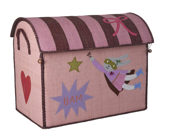 opberghuis kinderkamer roze