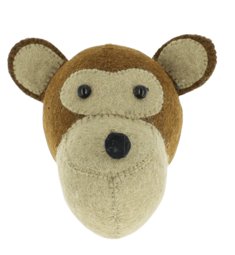 Small Monkey Head aap aan de muur