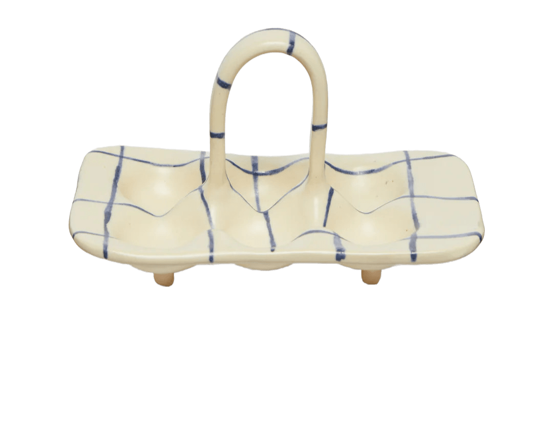 Azul PatagoniaHand - Painted Ceramic Egg Holder €144 - By The Mood
